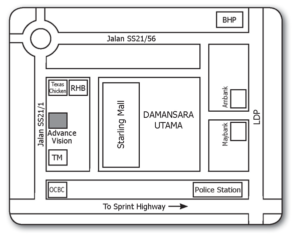 Location Map of Advance Vision Eye Specialist Centre