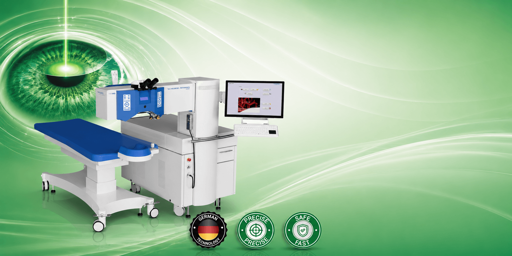 Schwind Amaris TransPRK laser system with precision eye laser graphic